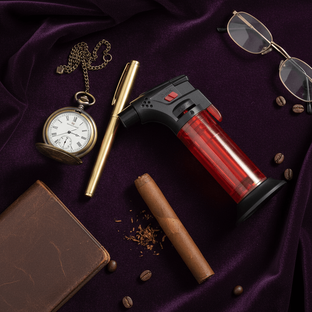 Briquet chalumeau à flamme tempête et gâchette de précision -