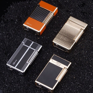 Briquet torche pour cigare en métal avec coupe - cigare intégré -