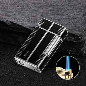 Briquet torche pour cigare en métal avec coupe - cigare intégré -