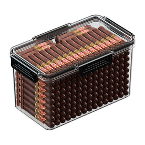 Cave à cigares modulaire en polymère étanche avec cœur en cèdre et contrôle hygrométrique -