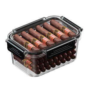 Cave à cigares modulaire en polymère étanche avec cœur en cèdre et contrôle hygrométrique -