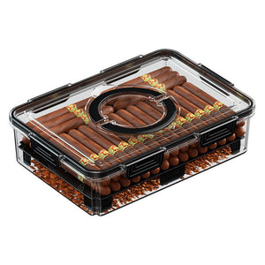 Coffre de vieillissement pour cigares : structure polymère hermétique et finitions cèdre -