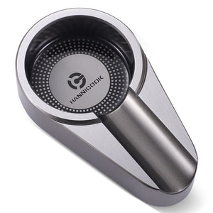 Coffret d'accessoires pour cigare en acier inoxydable, comprenant coupe - cigare, briquet et cendrier -