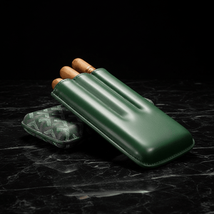 Étui à cigares en cuir pour trois modules -