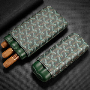 Étui à cigares en cuir pour trois modules -