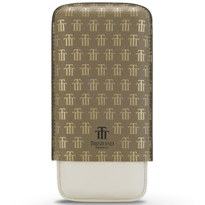 Étui de voyage pour trois cigares en cuir doublé de cèdre d'Espagne -