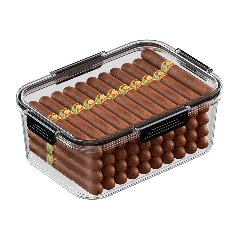 Cave à cigares modulaire en polymère étanche avec cœur en cèdre et contrôle hygrométrique - 