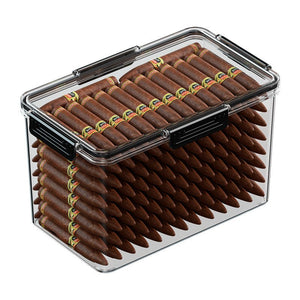 Cave à cigares modulaire en polymère étanche avec cœur en cèdre et contrôle hygrométrique - 