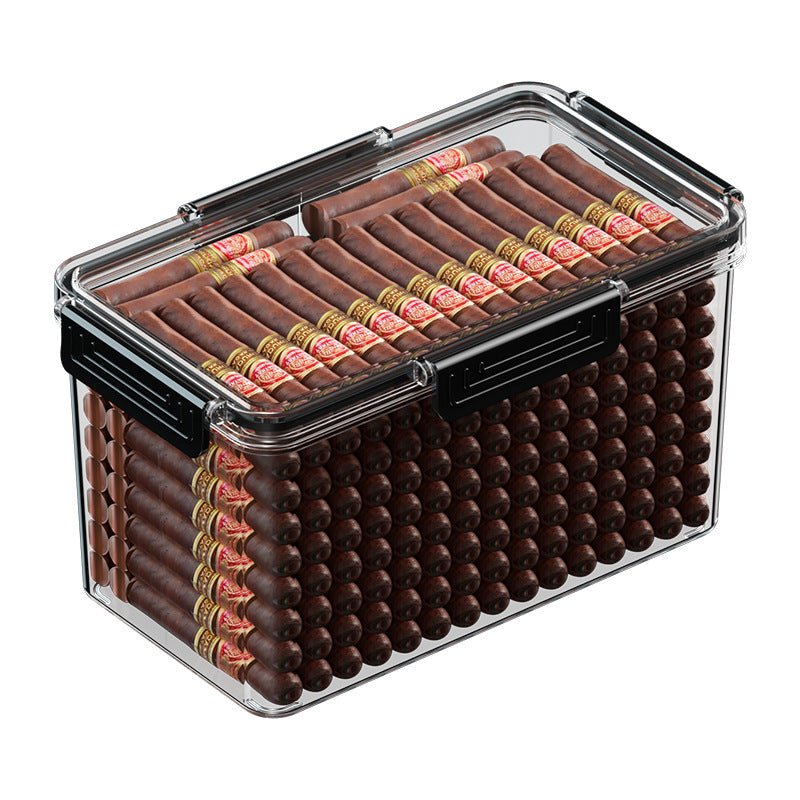 Cave à cigares modulaire en polymère étanche avec cœur en cèdre et contrôle hygrométrique - 