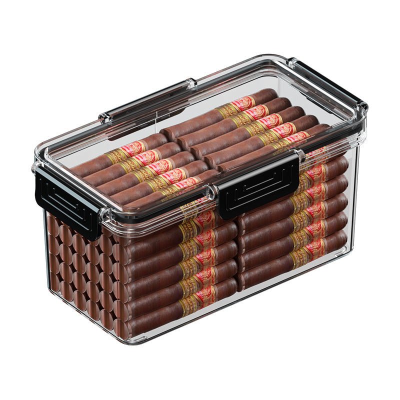 Cave à cigares modulaire en polymère étanche avec cœur en cèdre et contrôle hygrométrique - 