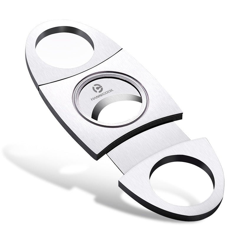 Coffret d'accessoires pour cigare en acier inoxydable, comprenant coupe - cigare, briquet et cendrier - 