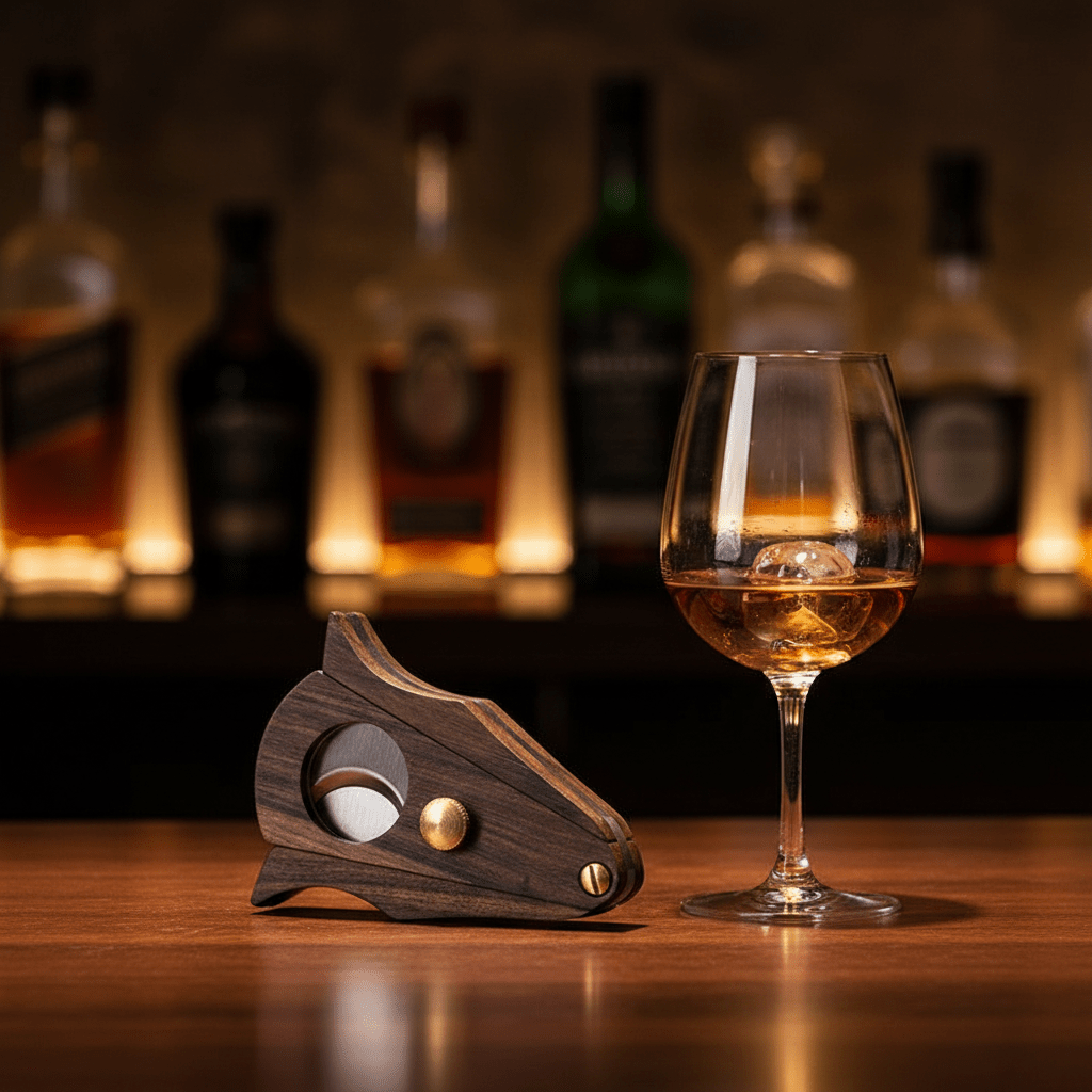 Coupe - cigare à double lame en V en bois de santal - 