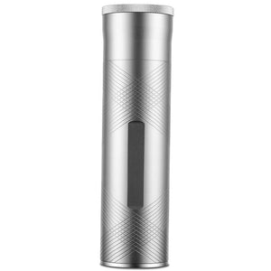 Étui à cigares tubulaire en aluminium usiné équipé d'un hygromètre et d'un humidificateur - 