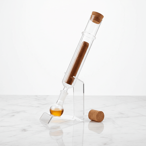 Infuseur à cigare en verre avec fiole aromatique intégrée - 